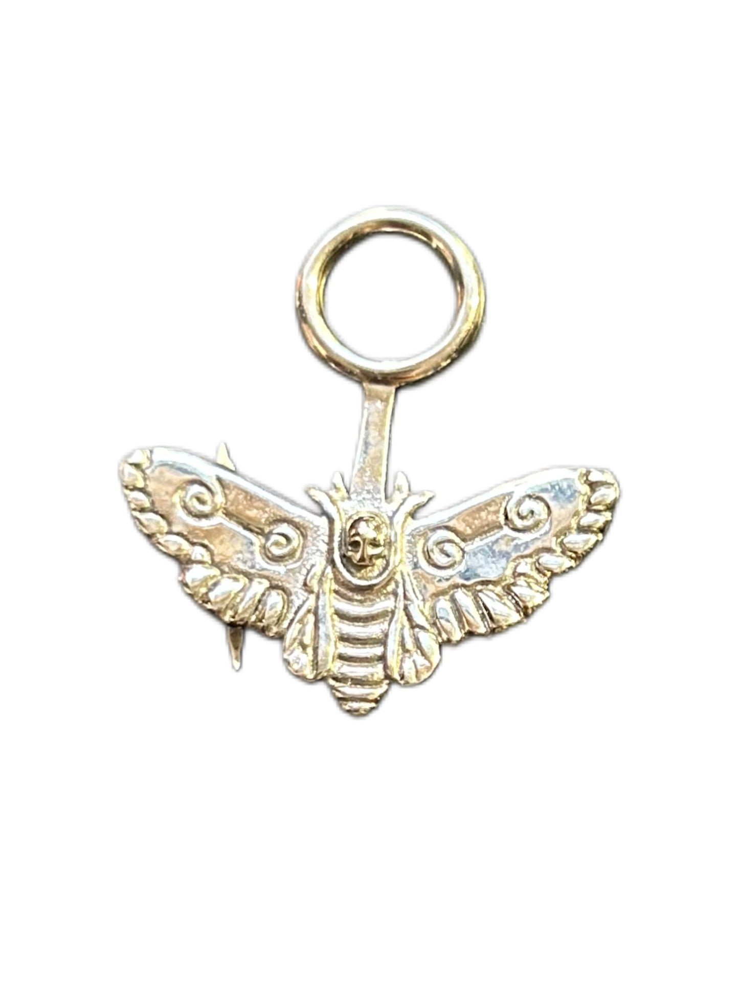 Vintage 3 Piece Heart Locket Charm - Celestial Moon & Sun