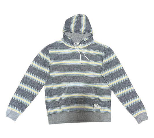 Striped Baja-Style Pullover Hoodie